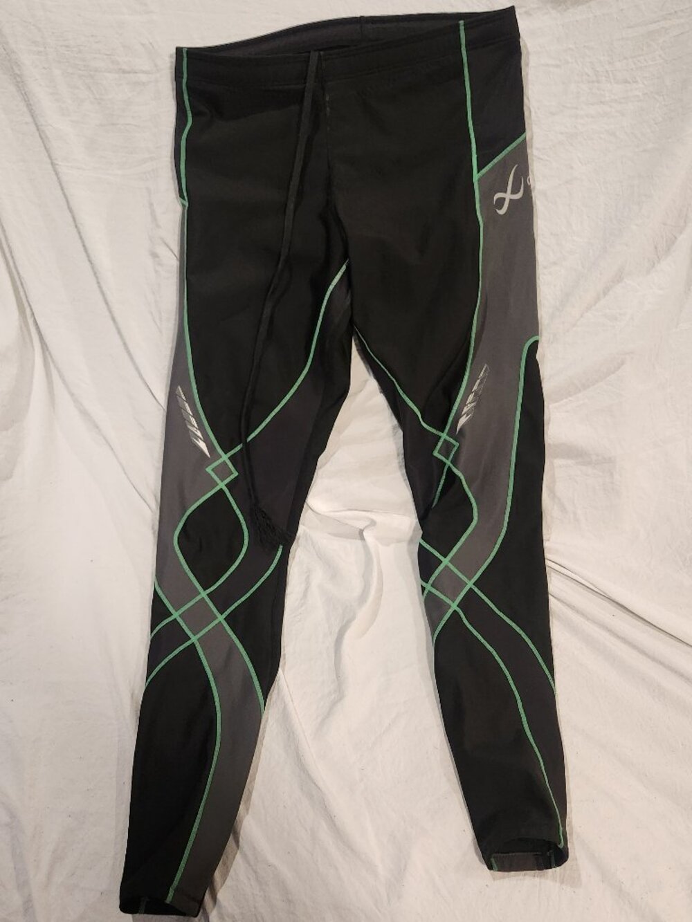 CW-X Women’s Black & Grey Stabilyx Joint Support Compression Tights - Size L